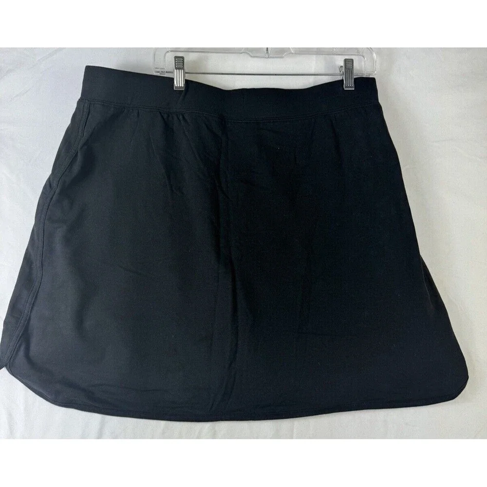Style & Co. Black Shorts Skort  Women's  XL‎ Black Stretch Sporty Athleisure Gym